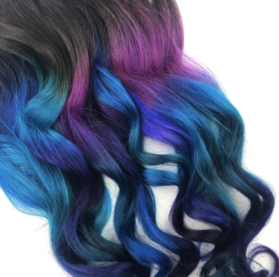 Blue Purple Ombre, Dark Gem Colored Hair Extensions, Human Hair Weave, Full Set Bundle