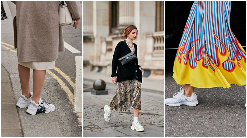 Chunky White Sneakers