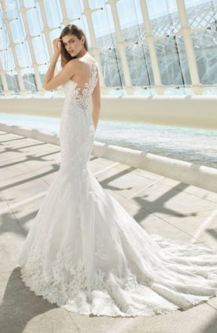 Day Illusion Lace Mermaid Gown