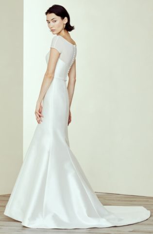 Denver Silk & Wool Off The Shoulder Weddding Dress