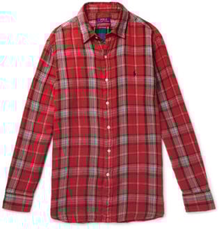 Double Faced Checked Cotton Flannel Shirt