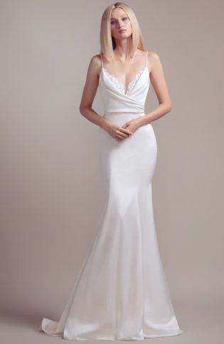 satin slip wedding dress