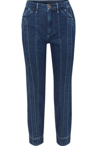 + Jason Wu Paneled High Rise Slim Leg Jeans