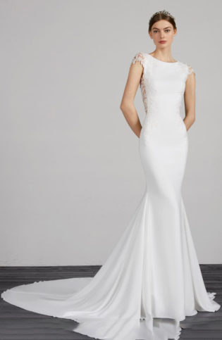 mermaid wedding dress simple