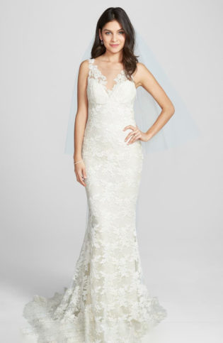 'nicole' Aleçon Lace Mermaid Dress