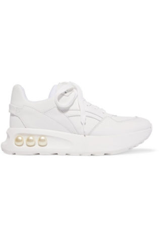 Nkp3 Faux Pearl Embellished Leather Sneakers