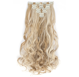 Onedor 20 Curly Full Head Clip In Synthetic Hair