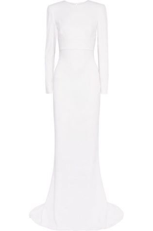 Open Back Stretch Crepe Gown