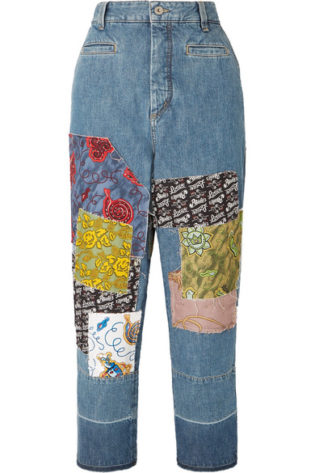 + Paula's Ibiza Cropped Patchwork Boyfriend Jeans