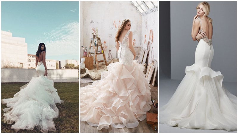 Ruffle Wedding Dress