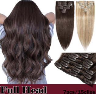S Noilite Clip In Human Hair Extensions 100% Silky