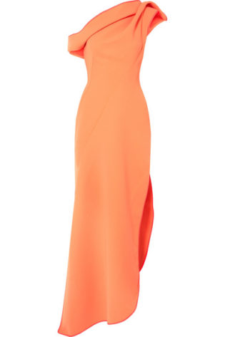 Slinger One Shoulder Asymmetric Cady Gown