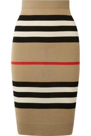 Striped Merino Wool Skirt