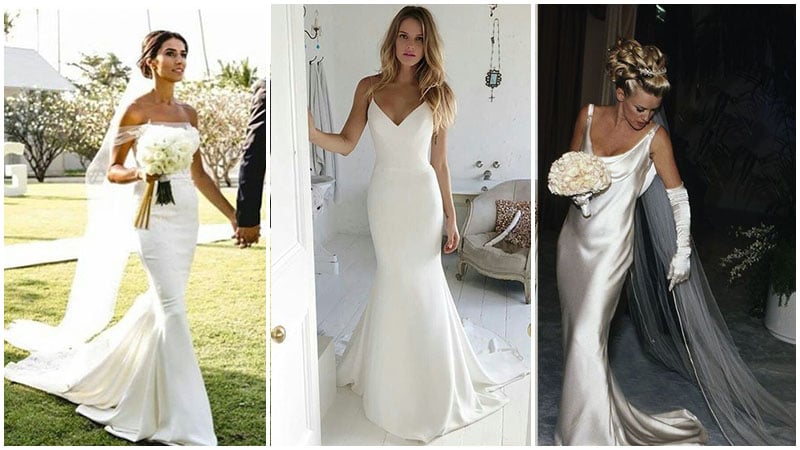 beautiful satin wedding dresses