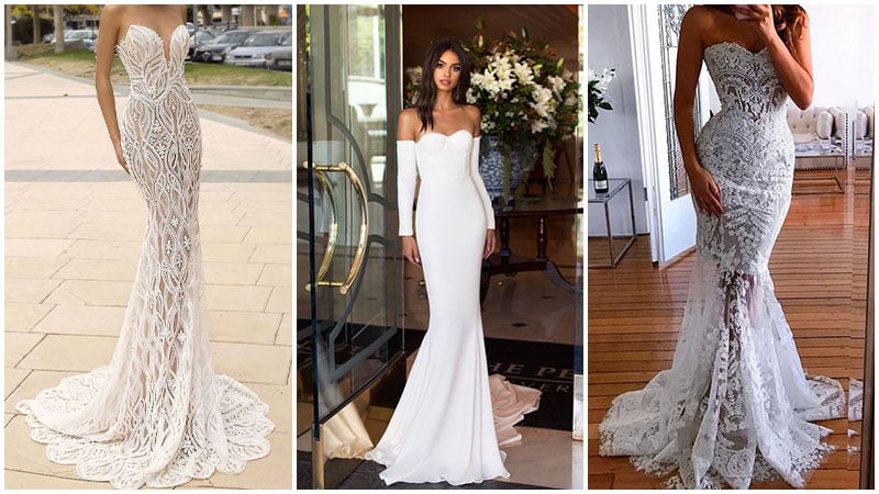 beautiful fishtail wedding dresses