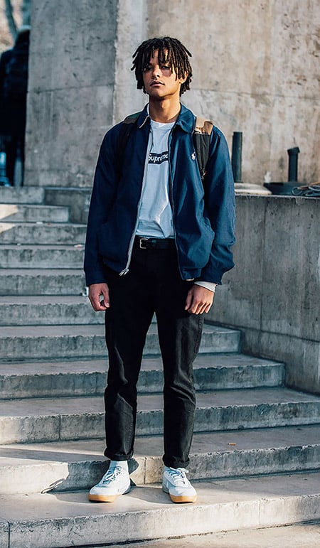 white shirt and denim jeans