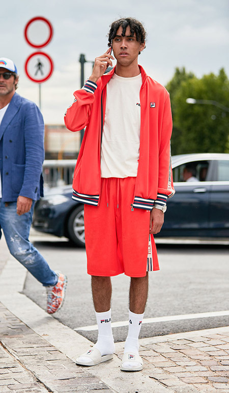 White T Shirt And Tracksuit