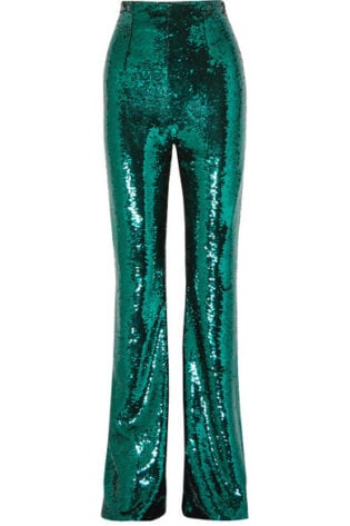 6arlington Newman Sequined Crepe Flared Pant