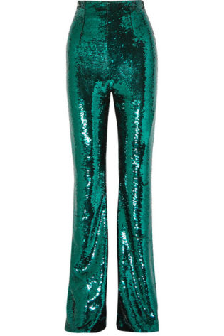 6arlington Newman Sequined Crepe Flared Pant