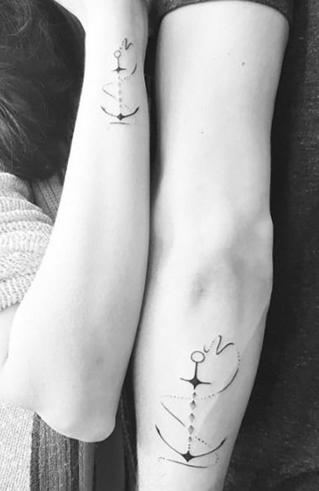 Anchor Couple Tattoos