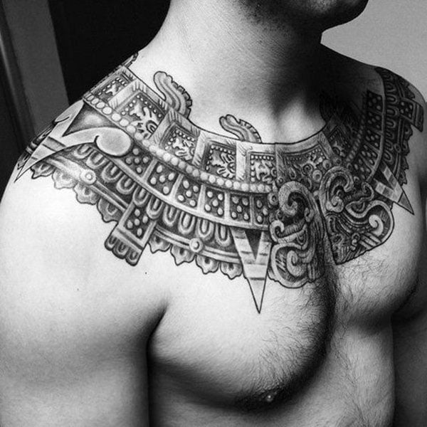 Aztec Chest Tattoo