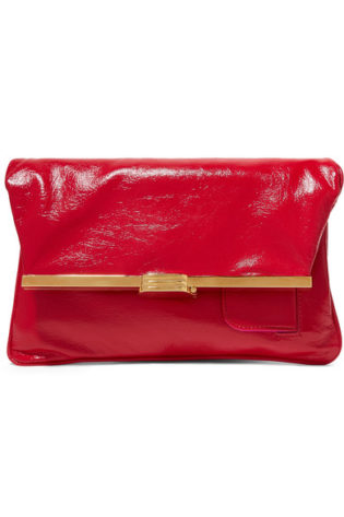 Bienen Davis Pm Glossed Textured Leather Clutch