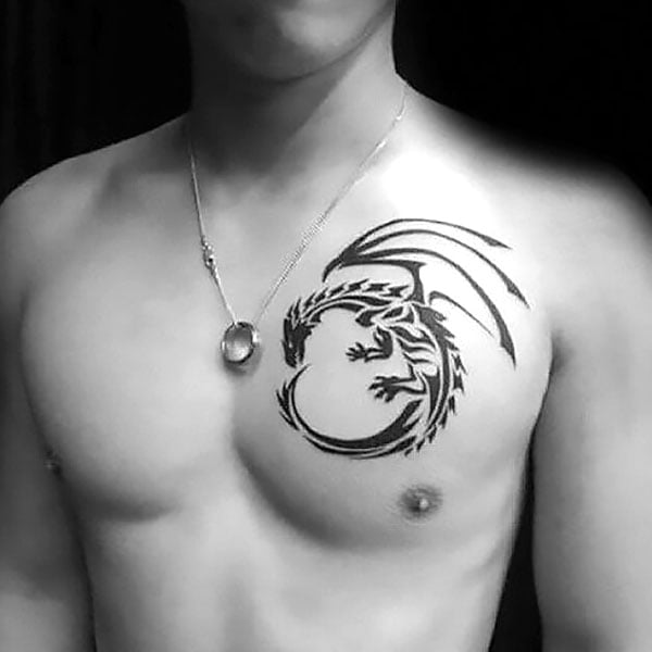 Dragon Chest Tattoo