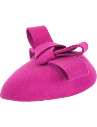 Fuchsia Felt Pillbox With Bow