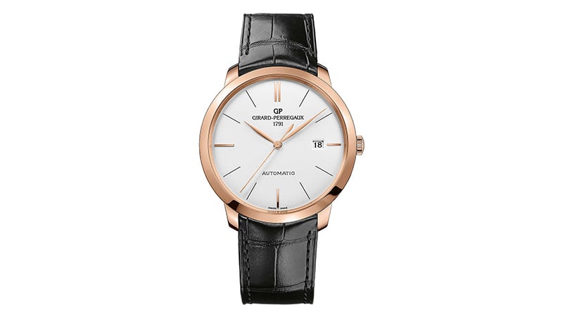 Girard Perregaux 1966 Automatic 40mm 18 Karat Rose Gold And Alligator Watch