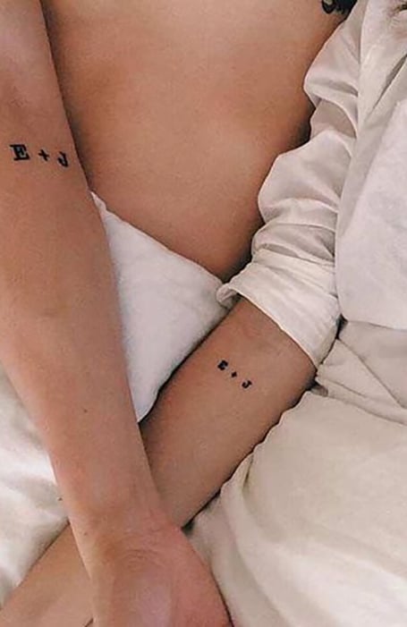 Initial Tattoos For Couples