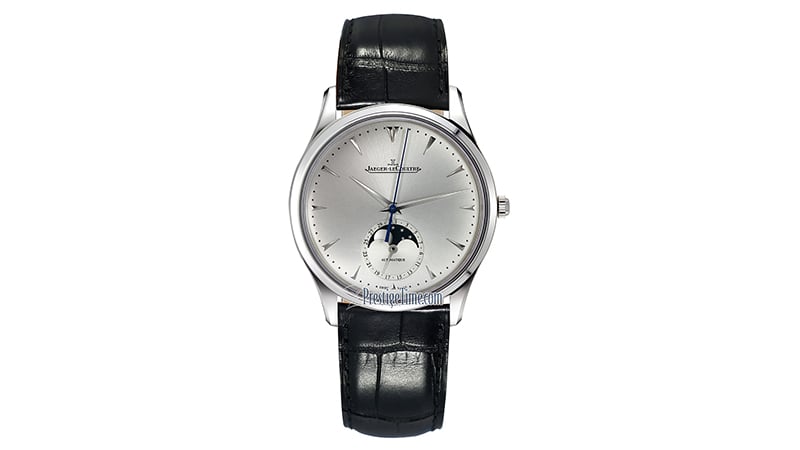 Jaeger Lecoultre Master Ultra Thin Moon 39mm Stainless Steel And Alligator Watch