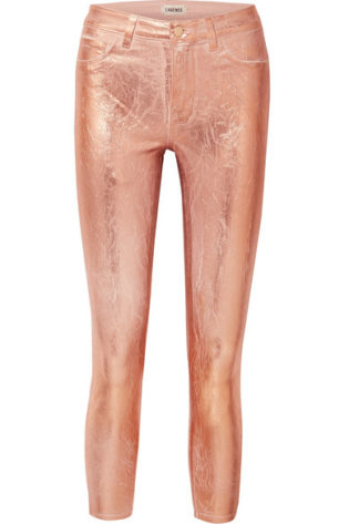 L'agence Margot Metallic Coated High Rise Skinny