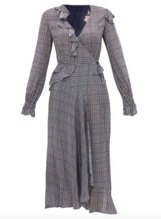 Maieke Ruffled Gingham And Floral Print Dress