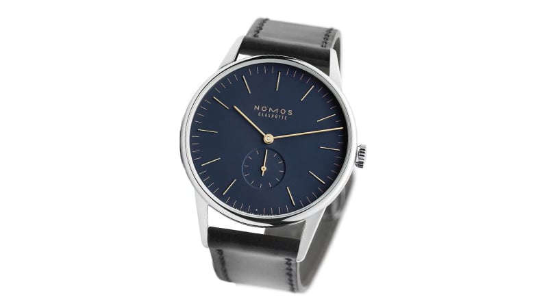 Nomos Glashütte Orion Neomatik Datum Automatic 41mm Stainless Steel And Cordovan Leather Watch