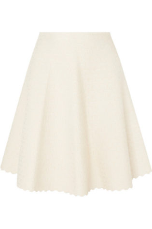 Scalloped Jacquard Knit Skirt
