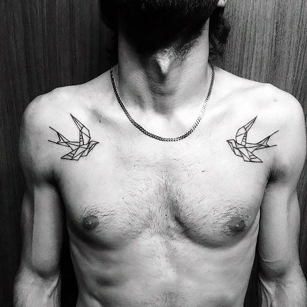 Jeff Norton Tattoos : Tattoos : Misc : raven and dove chest piece