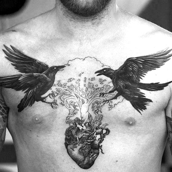 Chest Raven tatuagen For Men For Men tatuagens foto compartilhado por  Hirsch41  Português de partilha de imagens imagens