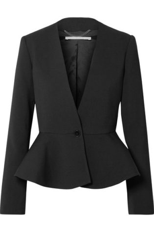 Wool Blend Peplum Blazer
