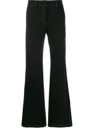 Wwwmstitch Detail Flared Trousers