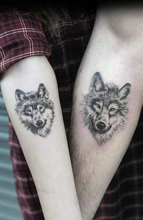 Wolf Couple Tattoo