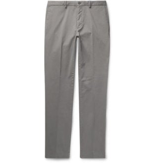 Anthracite Slim Fit Stretch Cotton Twill Trousers