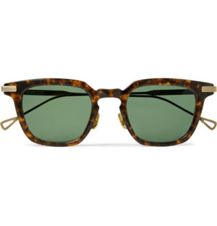 Asimov Square Frame Tortoiseshell Acetate And Gold Plated Sunglasses