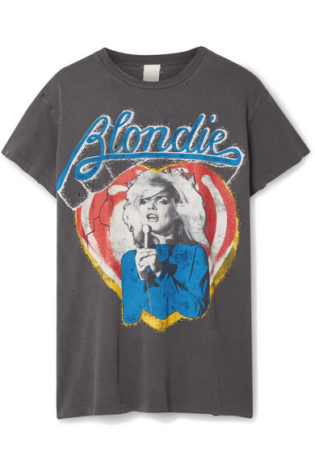 Blondie Distressed Printed Cotton Jersey T Shirt
