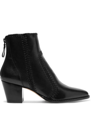 Benta Whipstitched Leather Ankle Boots
