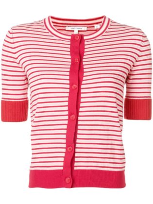 Chinti & Parkerstriped Short Sleeve Cardigan