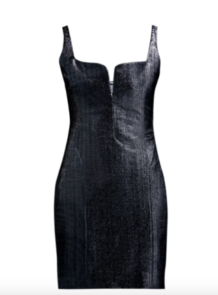 Corset Knitted Lamé Mini Dress