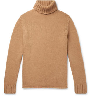 Camel Hair Blend Rollneck Sweater