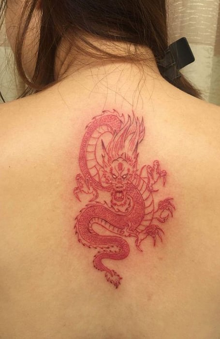 Red Dragon Tattoo  Red dragon tattoo Dragon tattoo Tattoo prices
