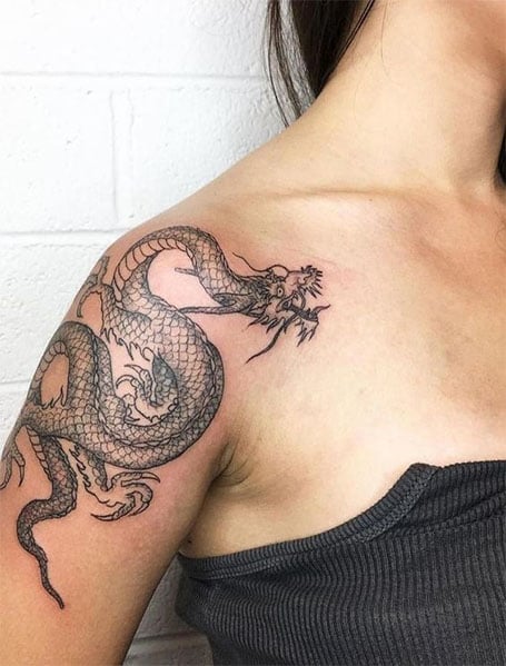20 Fierce Dragon Tattoo Designs for Women and Meaning (2023)