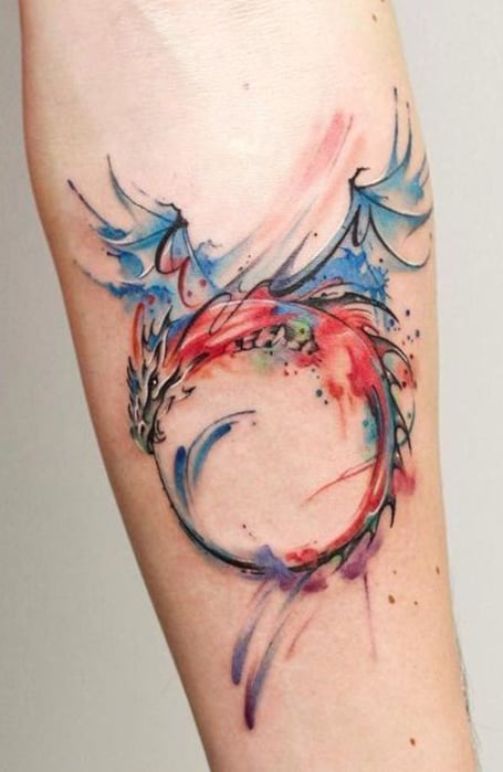 Colourful Dragon Tattoo